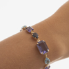 Picture of VICTORIA CRUZ Balance gold-plated Tanzanite crystals bracelet