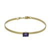 Picture of VICTORIA CRUZ Serenity gold-plated Tanzanite crystals rigid bracelet