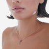 Picture of VICTORIA CRUZ Balance gold-plated Tanzanite youandme shape necklace