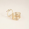 Picture of VICTORIA CRUZ Gold Iris Ring Multicolor