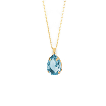 Picture of VICTORIA CRUZ Gold Louis Necklace Aquamarine