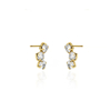 Picture of VICTORIA CRUZ Caterina Earrings Crystal - Gold