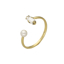 სურათი VICTORIA CRUZ Charlotte pearl crystal ring in gold