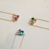 Picture of VICTORIA CRUZ Alexandra combined chrysolite necklace in gold
