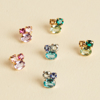 Picture of VICTORIA CRUZ Alexandra combined chrysolite earrings in gold