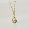 Picture of VICTORIA CRUZ Essential teardrop crystal necklace in gold