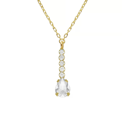 Picture of VICTORIA CRUZ Eunoia crystals necklace in gold