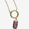 Picture of VICTORIA CRUZ Inspire gold-plated Iris circle shape short necklace