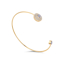 სურათი Brass Bangle with Zirconia, Gold Plated