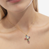 Picture of VICTORIA CRUZ Gold plated Sterling Silver Short necklace cross crystal from Poetic